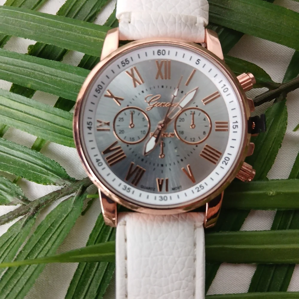 New White Geneva Platinum Watch